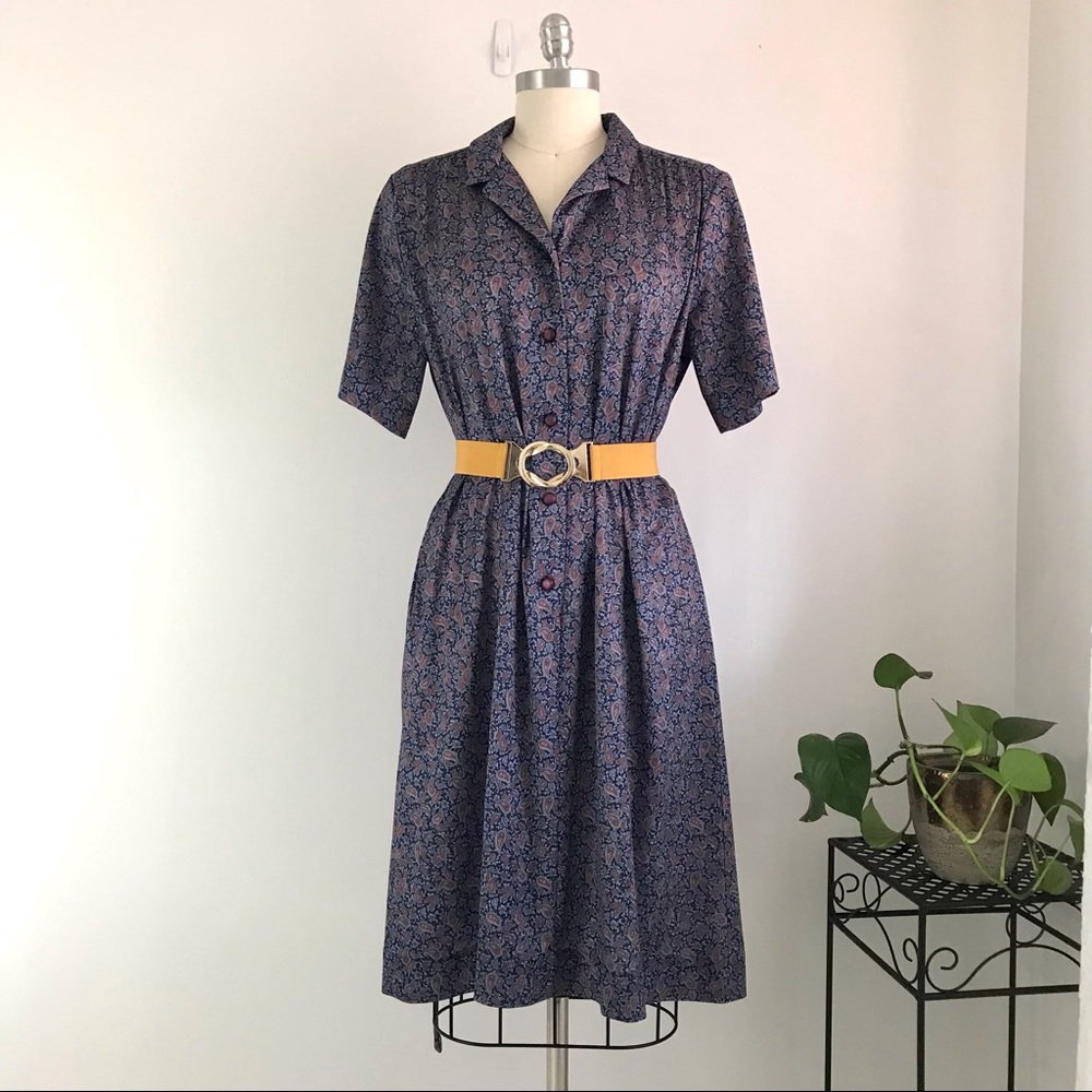 True Vintage 70s Handmade Short Sleeve  Shift Dress